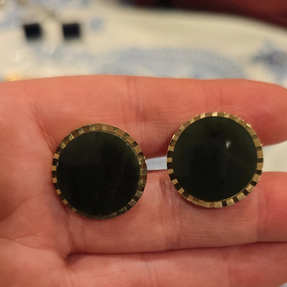 Vintage Cufflinks Onyx Germany
